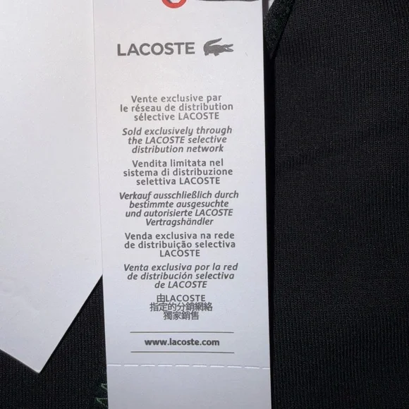 NWT Lacoste Womens Organic Cotton Jogger Sweatpants Black/Green Detail Orig $160 - Picture 15 of 16